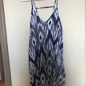 Blue stripped flow dress